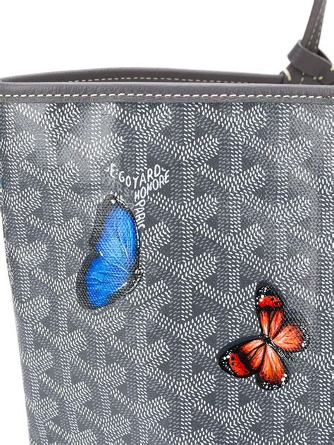 butterfly goyard|GOYARD Goyardine Butterflies Saint Louis PM Grey.